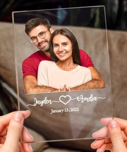 Custom Photo Acrylic Plaque Gift For Couple