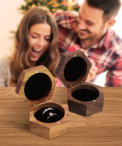 Customized Wooden Jewelry Box Wedding Ring - Six styles