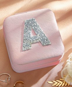 Personalized Jewelry Box with Glitter Letter