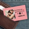 Personalized Music Code Photo Wallet Insert Card - Pink