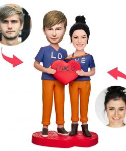 Custom Couple Dressed in LOVE Bobbleheads