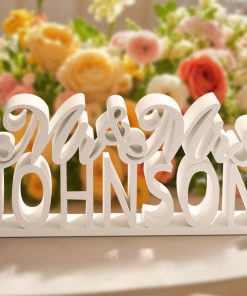 Personalized 3D Printed Mr and Mrs Table Sign - Wedding Head Table Decor