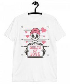 Alternative view of "Guilty of Love" Funny Valentine's Day Gift Tee Shirt