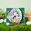Easter Bunny Wreath 3D Pop-Up Greeting Card