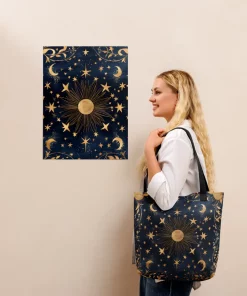 Alternative view of Tote Bag Magical Celestial Sky Moon - Birthday Gift For Women