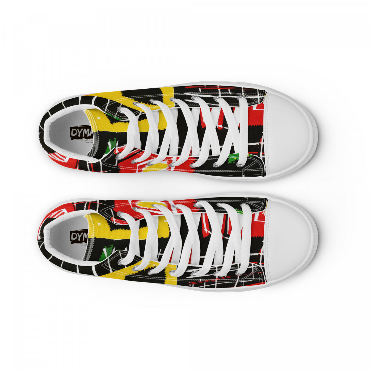 Men’s High Top Canvas Shoes African Traditional Print - Image 4