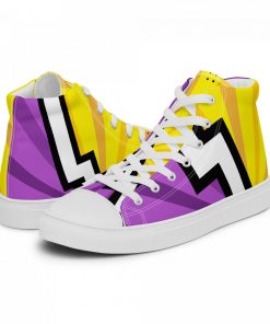 Abstract Comic Women’s High Top Canvas Shoes