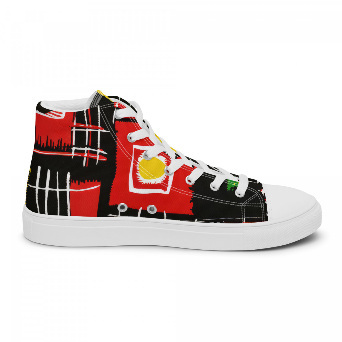 Men’s High Top Canvas Shoes African Traditional Print - Image 7