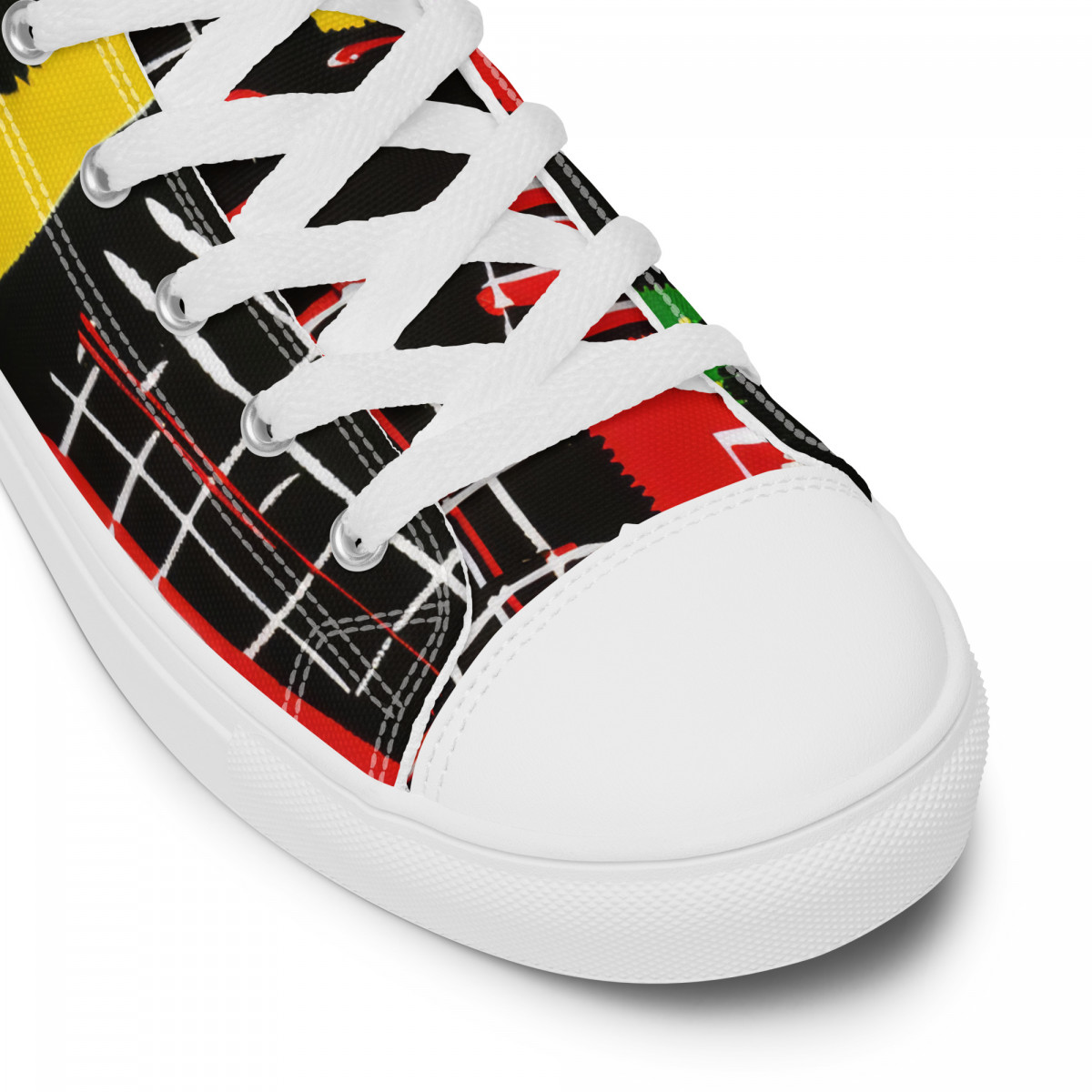 Men’s High Top Canvas Shoes African Traditional Print - Image 5