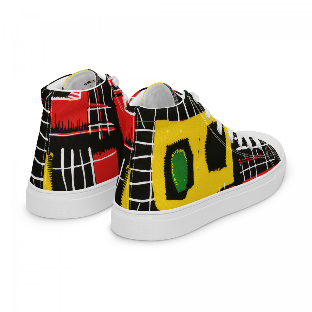 Men’s High Top Canvas Shoes African Traditional Print - Image 20