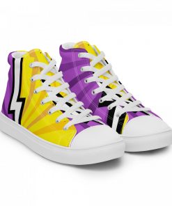 Alternative view of Abstract Comic Women’s High Top Canvas Shoes