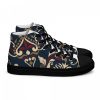 High Top Sneakers for Women Beautiful Retro Ikat Floral Patterns 2025