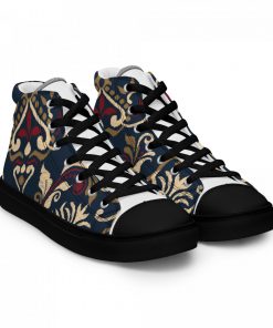 Alternative view of High Top Sneakers for Women Beautiful Retro Ikat Floral Patterns 2025
