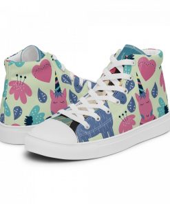 Women’s High Top Canvas Shoes Children Patterns with Unicorns
