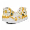 Women's High Top Sneakers Faux Embroidery