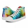 FIFY STORE Women’s High Top Sneakers Pastel Rainbow Smoke Effect  %Post Title %Site Name