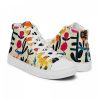 Flowers Women’s high top canvas shoes Embroidery Art Sneakers