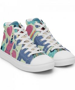 Alternative view of Women’s High Top Canvas Shoes Children Patterns with Unicorns
