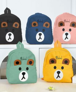 Custom Bear Embroidered Backpack Gift for Kids