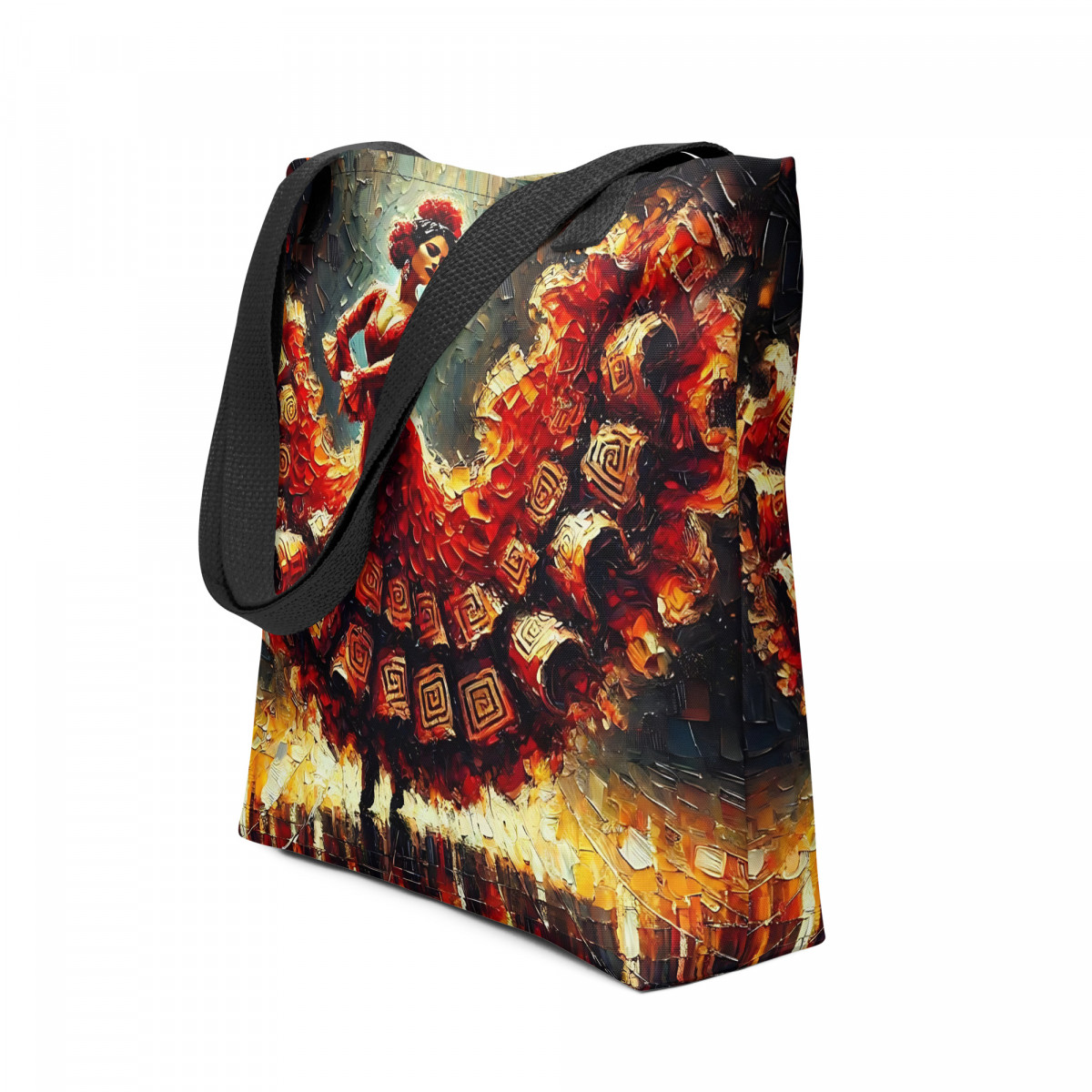 Flamenco Oil Painting Dancer Tote Bag - Image 18