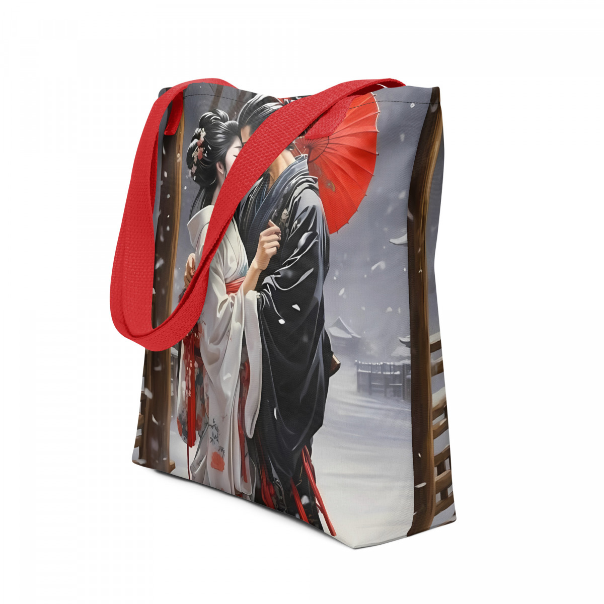 Japanese Art Couple in Love Tote bag