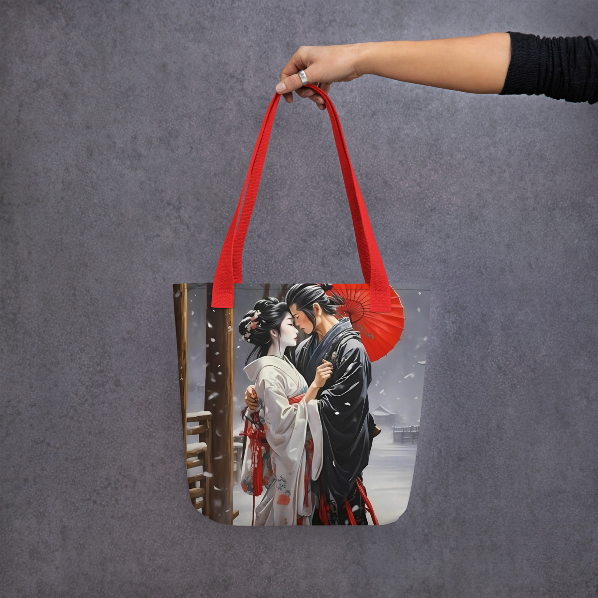 Japanese Art Couple in Love Tote bag - Image 8