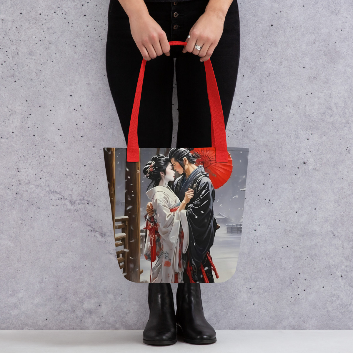 Japanese Art Couple in Love Tote bag - Image 9