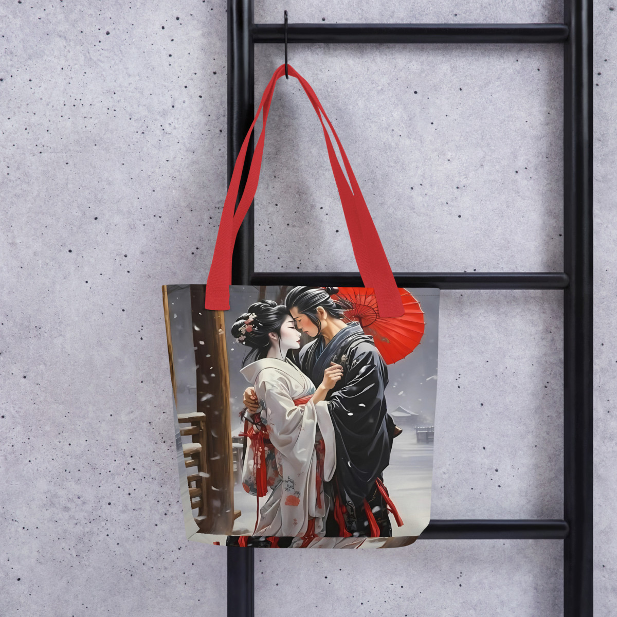 Japanese Art Couple in Love Tote bag - Image 10