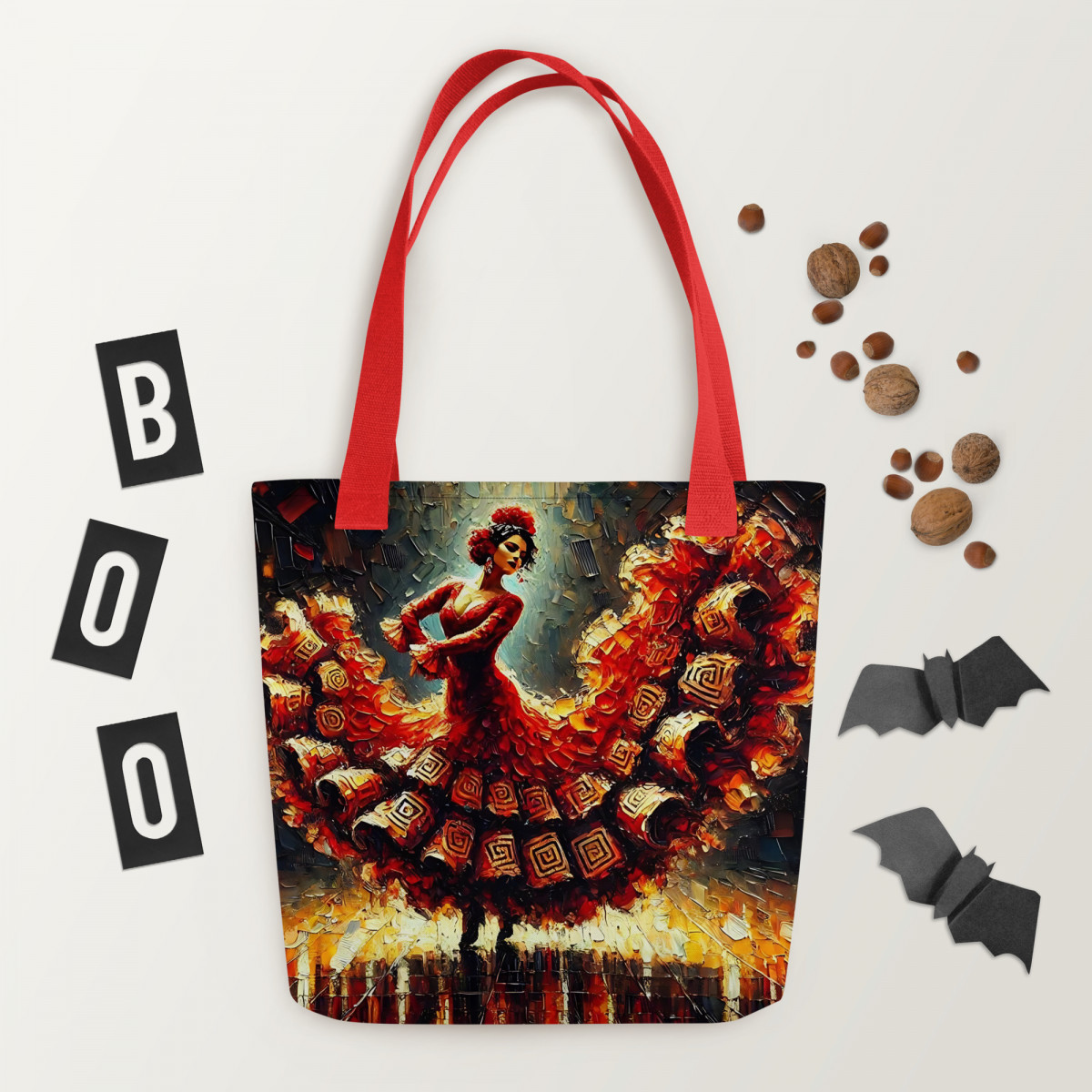 Flamenco Oil Painting Dancer Tote Bag - Image 7