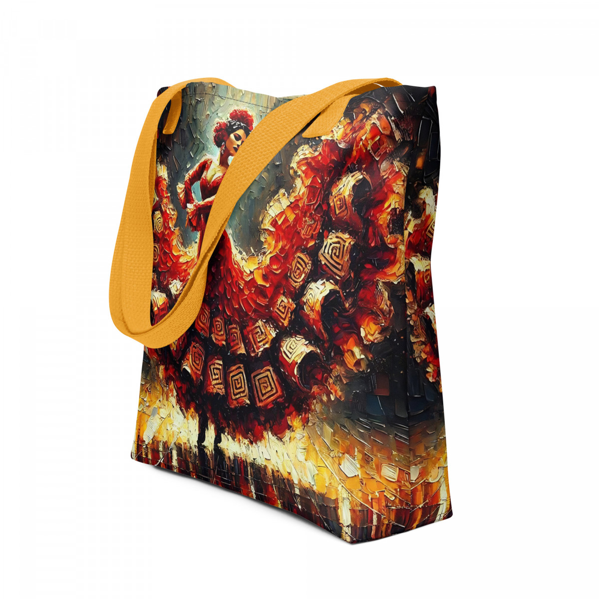 Flamenco Oil Painting Dancer Tote Bag - Image 19