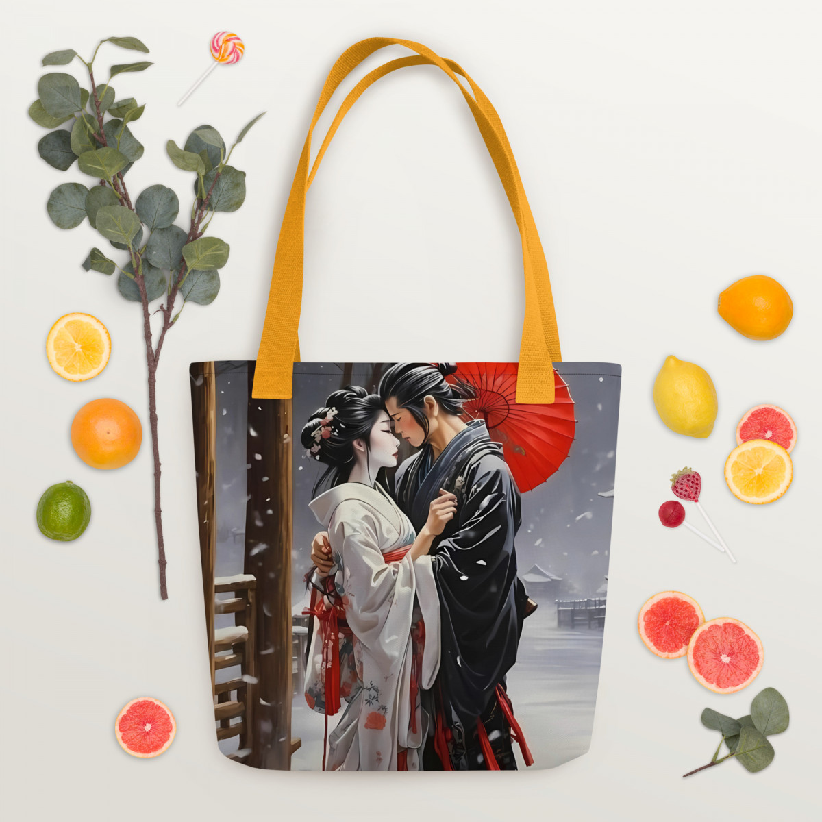 Japanese Art Couple in Love Tote bag - Image 14