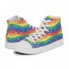 FIFY STORE Women’s high top canvas shoes Rainbow Pattern Sneakers  %Post Title %Site Name