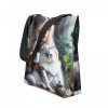 Tote bag Cute Cat and Girl Gift for Her Birthday Christmas or Mother's Day
