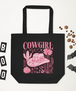 Alternative view of Pink Cow Girl Organic Cotton Eco Tote Bag