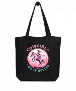 Alternative view of Pink Cow Girl Organic Cotton Eco Tote Bag